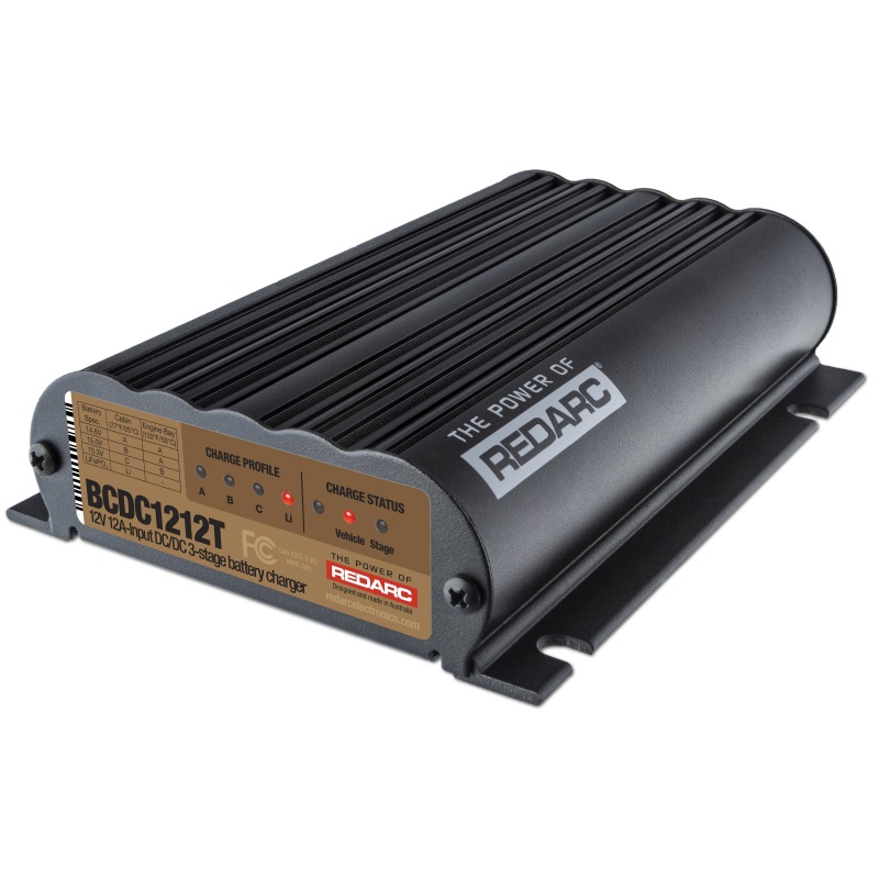 REDARC DC/DC 3-Stage Vehicle to Trailer Battery Charger - 12V 12A