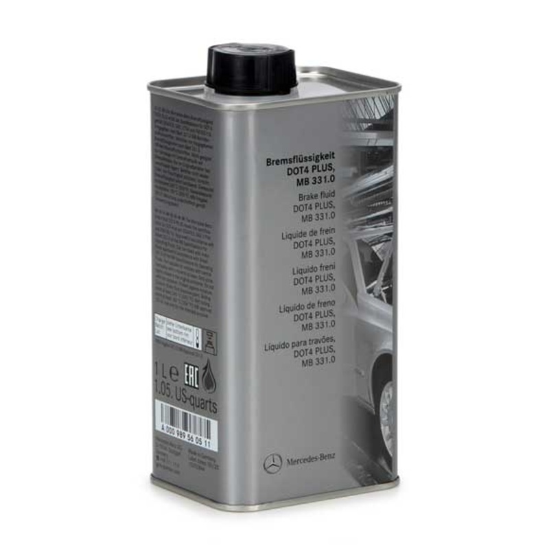 Mercedes Benz Genuine BRAKE FLUID,DOT4 Plus 1LTR, MB331.0 000989560509