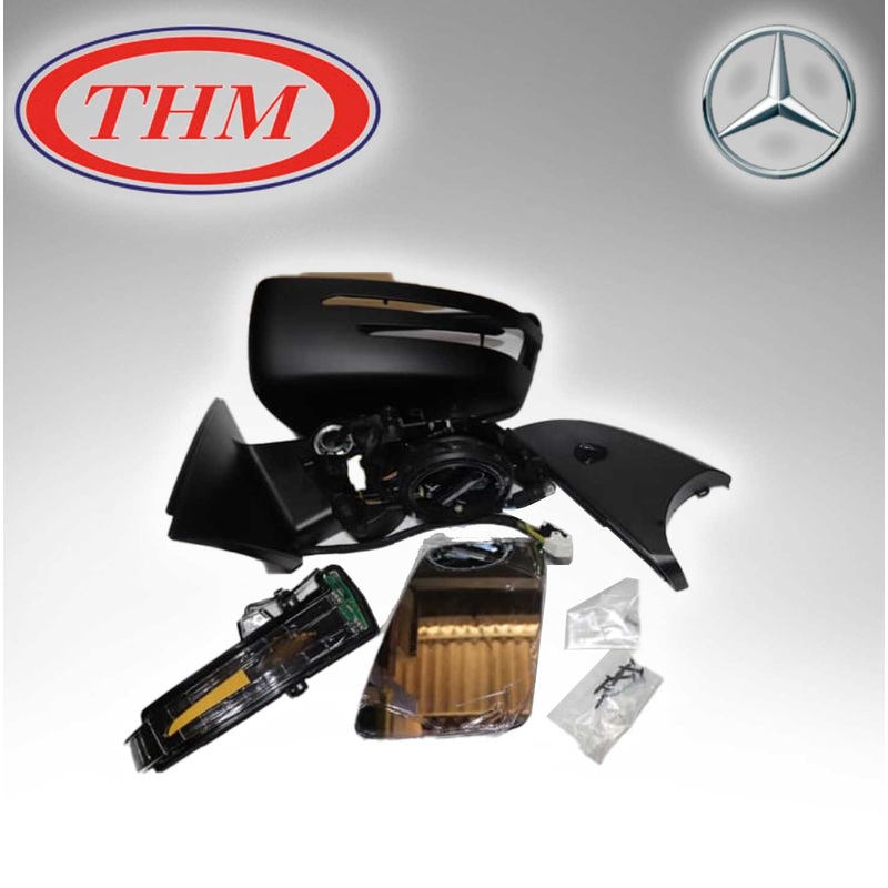 THM TH-7166MEBFAL (Taiwan) COMPLETE SET ASSY PWRFOLD, MEMORY, INDICATOR, PUDDLE LIGHT, LH PRM COVER ASFG+HEATED LHD(15P) For MERCEDES BENZ W166 M 1668100393 + 1668100919 + 1668100164 + 1668100115