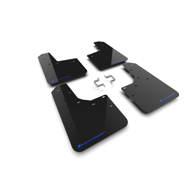 Rally Armor 23-25 Ford Ranger Raptor Black UR Mud Flap Blue Logo (MF123-UR-BLK-BL)