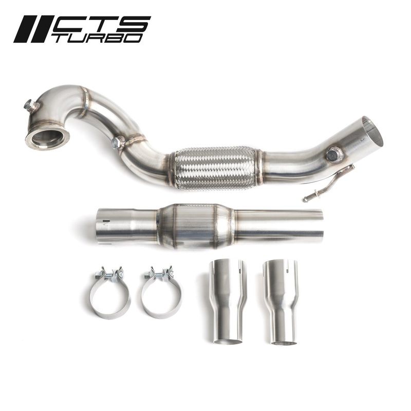 CTS Turbo MK6/MK7 Jetta 1.4T/1.5T, MK7 Golf 1.4TSI/1.5TSI 3" Downpipe with HIGH-FLOW CAT for EA211 engines (CTS-EXH-DP-0033-CAT)