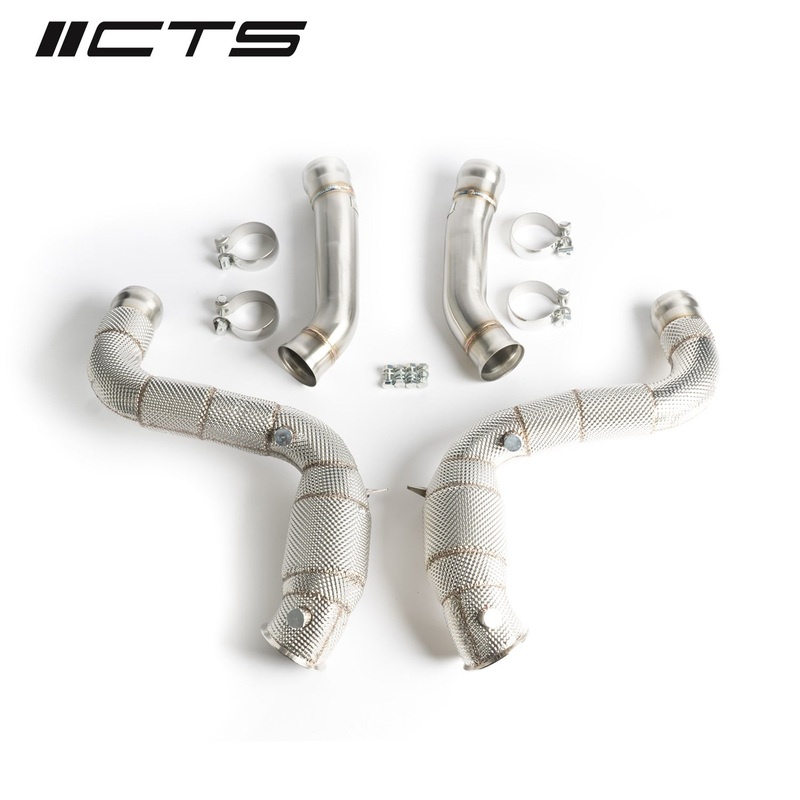 CTS Turbo TURBO MERCEDES-BENZ AMG W205/M177 C63/63S DOWNPIPES HIGH-FLOW CATS (CTS-EXH-DP-0030-CAT)